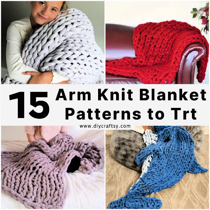 arm knit blanket patterns for beginners