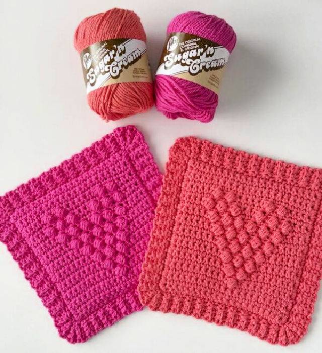 Crochet Happy Heart Hot Pad Pattern