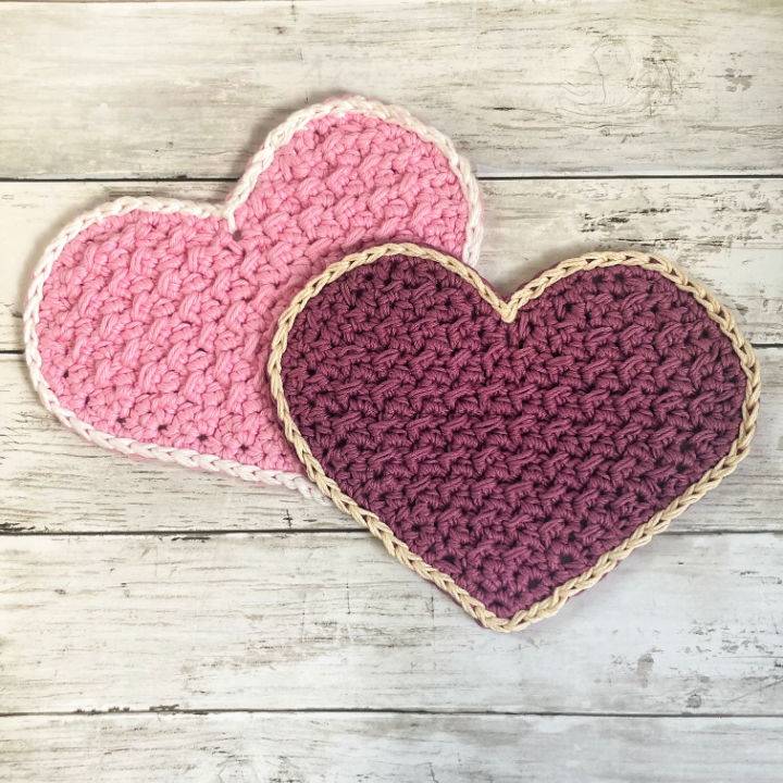 Crocheting a Heart Hot Pad Free Pattern