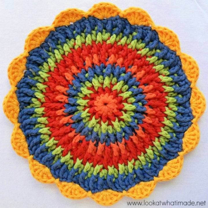 Front Post Frenzy Crochet Potholder Pattern