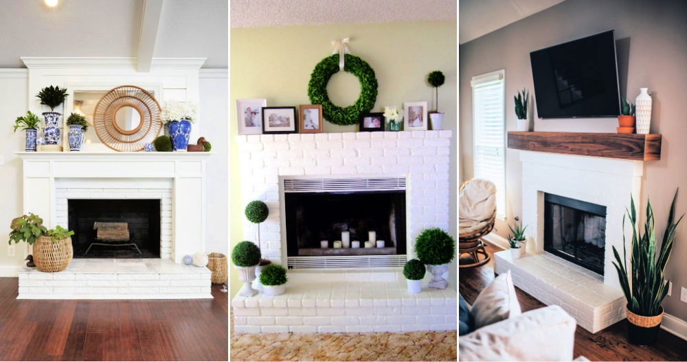 30 Unique White Brick Fireplace Ideas You Can DIY