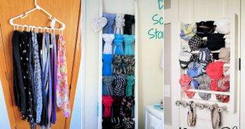 20 DIY Scarf Storage Ideas | How To Store Scarves