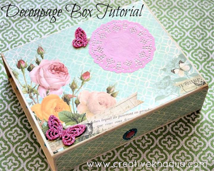 Decoupage Box With Scrapbook Paper
