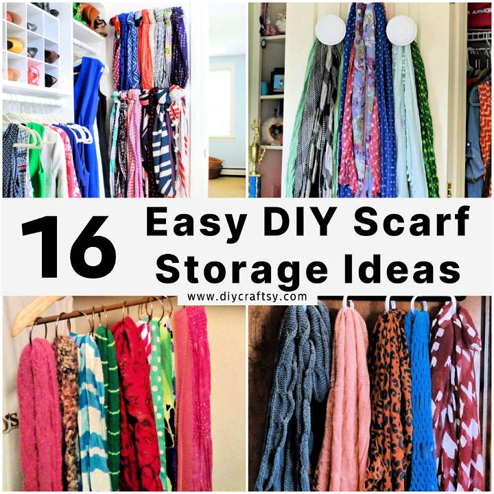 DIY scarf storage ideas