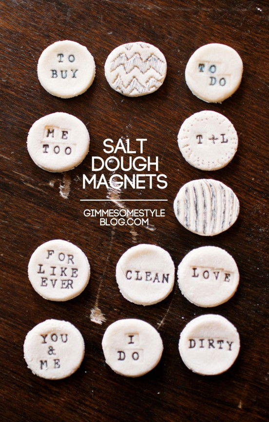 DIY salt dough magnets