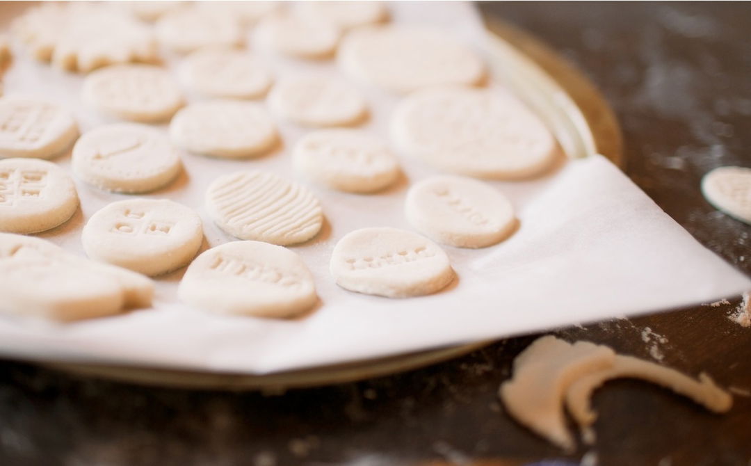 cut out dough with the shape of your choice