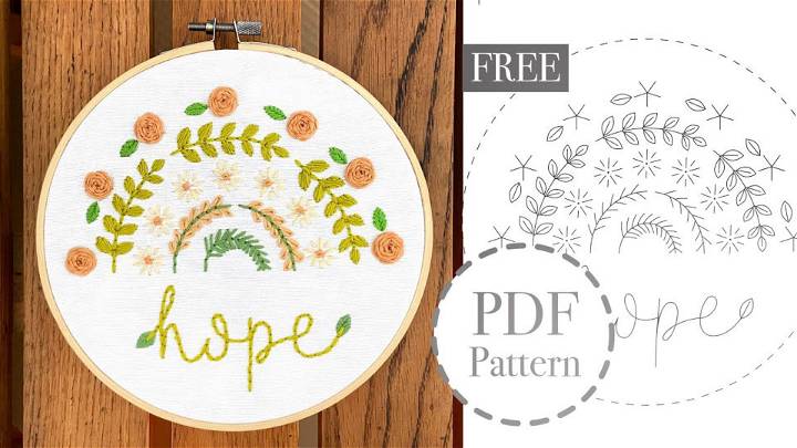 Easy Floral Hand Embroidery Pattern