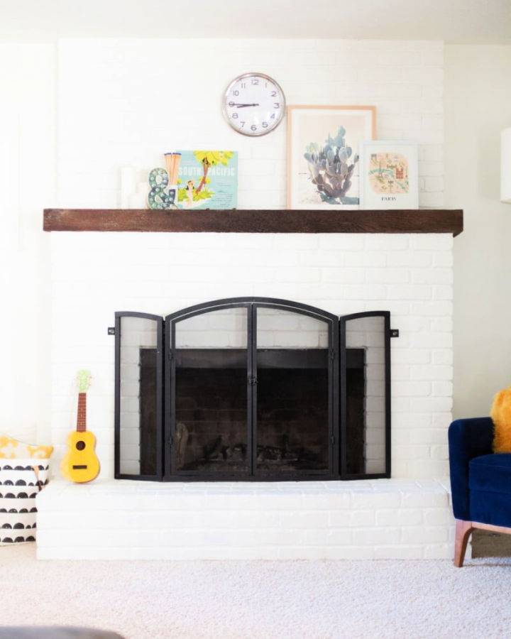 Easy Way to Paint a White Brick Fireplace