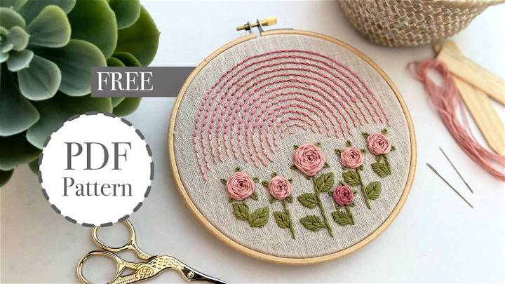Floral Embroidery Pattern for Beginners