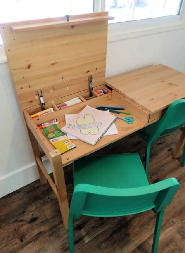 Handmade Art IKEA Desk With Storage