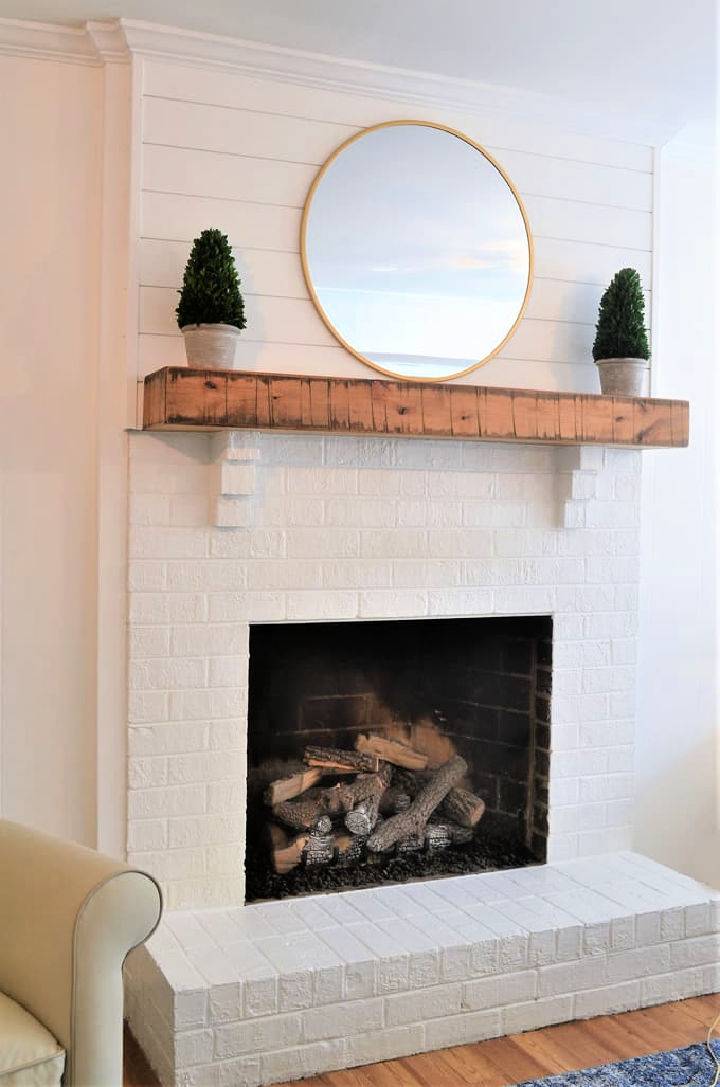 How to Make a Modern White Brick Fireplace