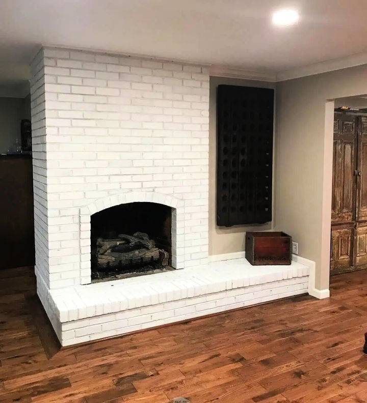 Make Your Own White Brick Fireplace