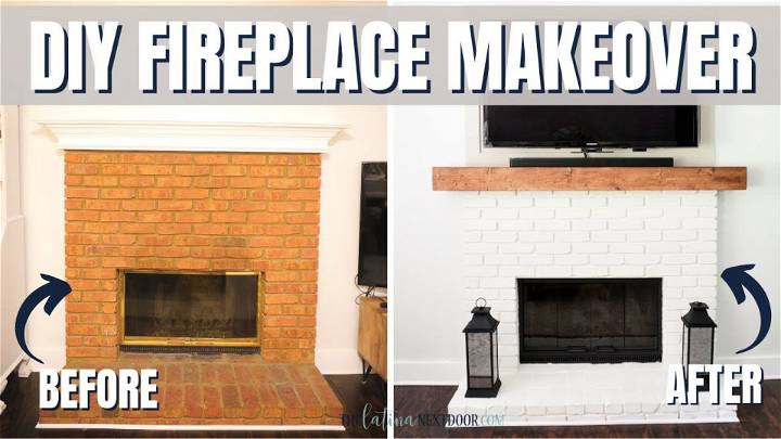 Painting Your Own White Brick Fireplace