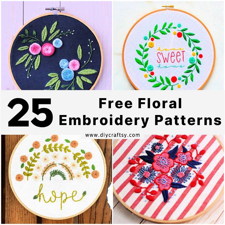 free floral embroidery patterns
