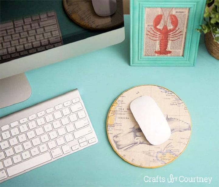 DIY Mouse Pad with Scrapbook Paper