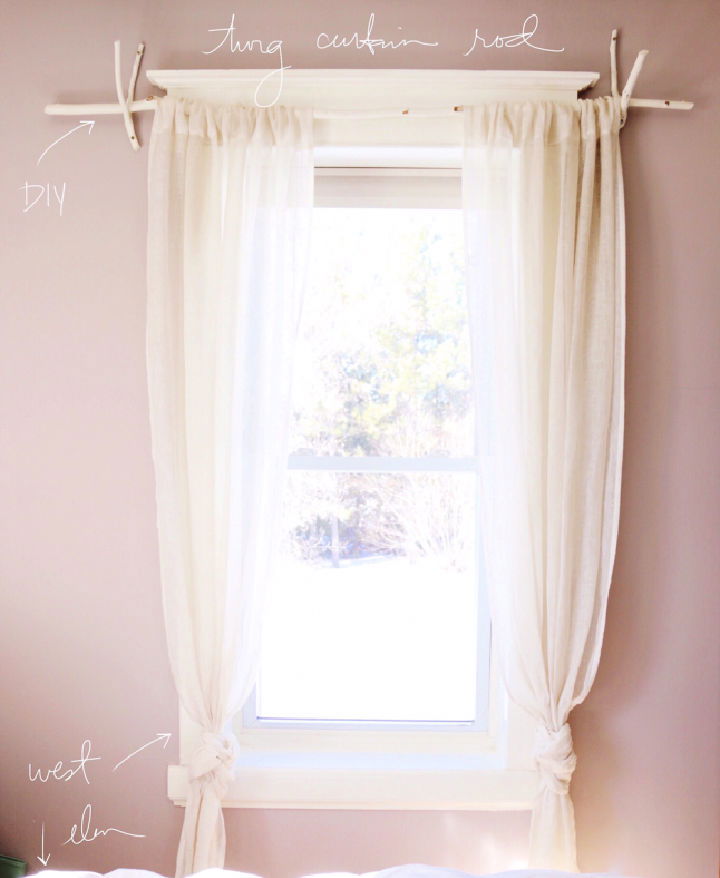 How to Make a Gorgy Gorgeous Twig Curtain Rod
