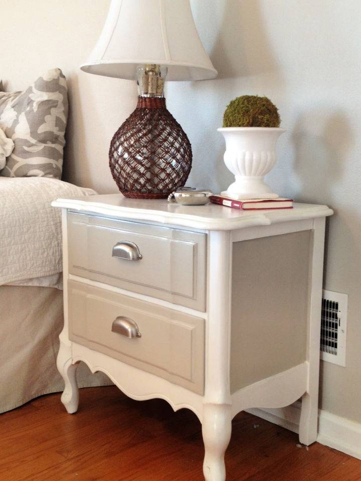 Refinished Nightstand With Chalk Paint