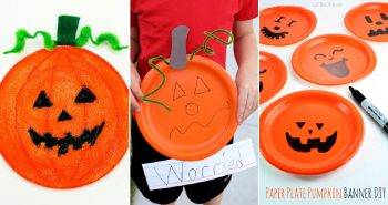 paper plate pumpkins crafts for kids