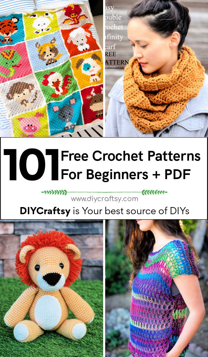 101 free crochet patterns for beginners to download pdf