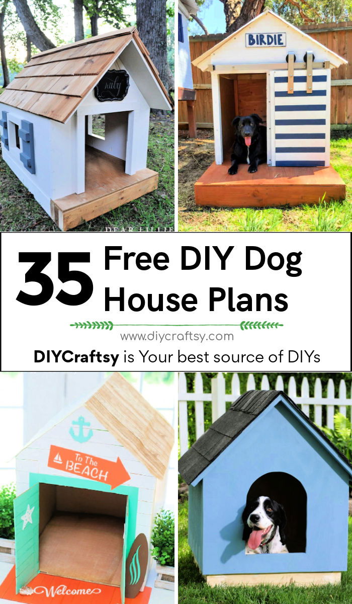 35 Free DIY Dog House Plans with Step by Step Diagrams