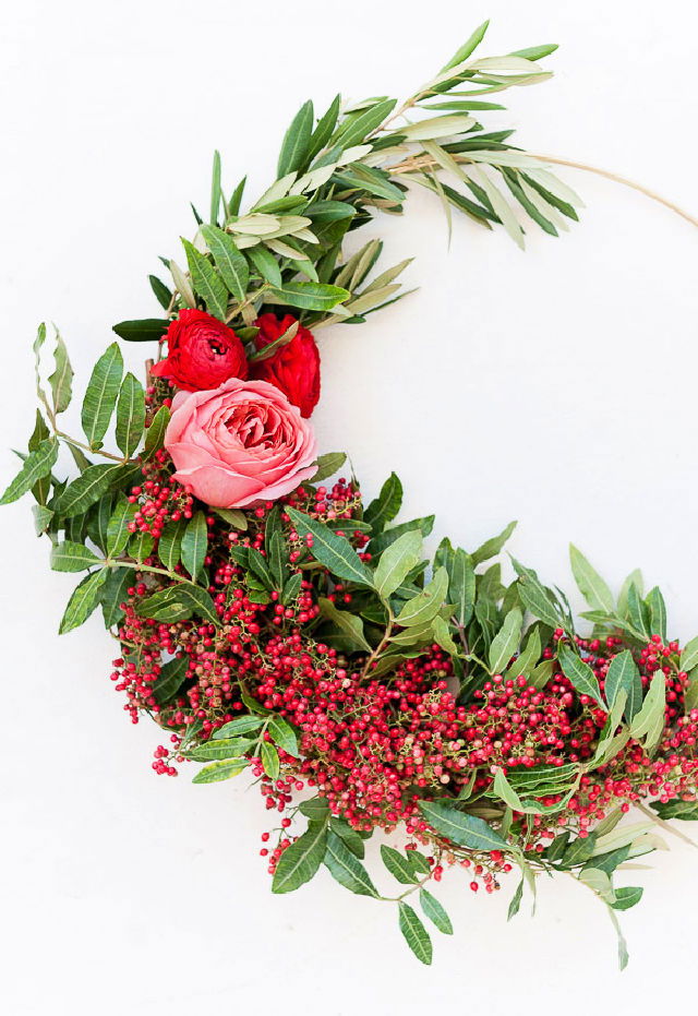 Asymmetrical Holiday Wreath