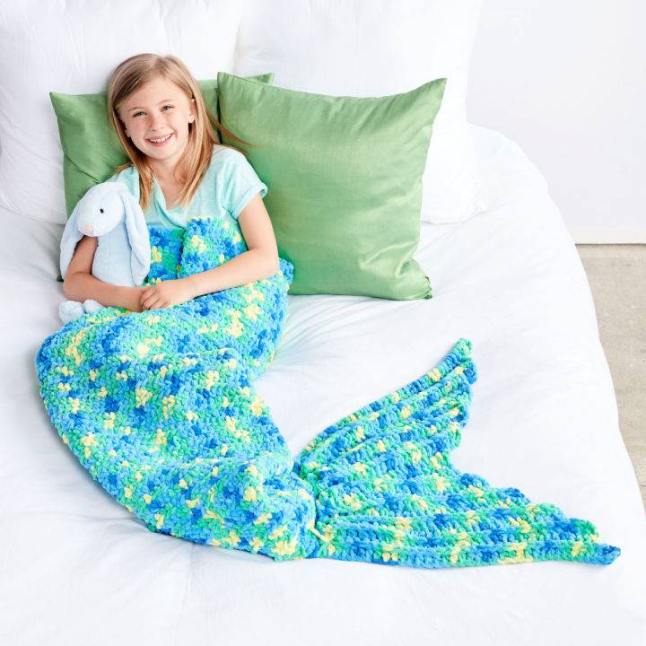 How to Crochet Mermaid Snuggle Sack - Free Pattern