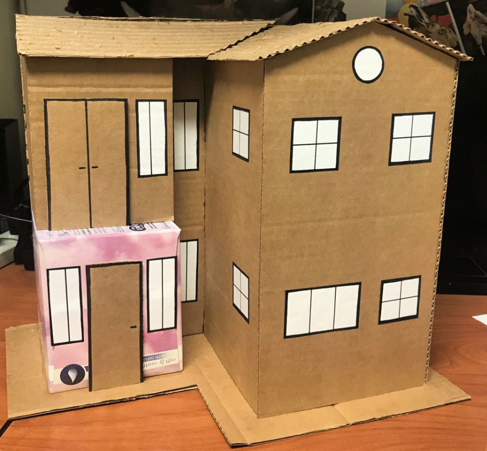 How To Make A Cardboard House For A Kid Cardboard House Cardboard