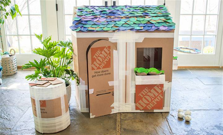 Building A Deluxe Cardboard Playhouse