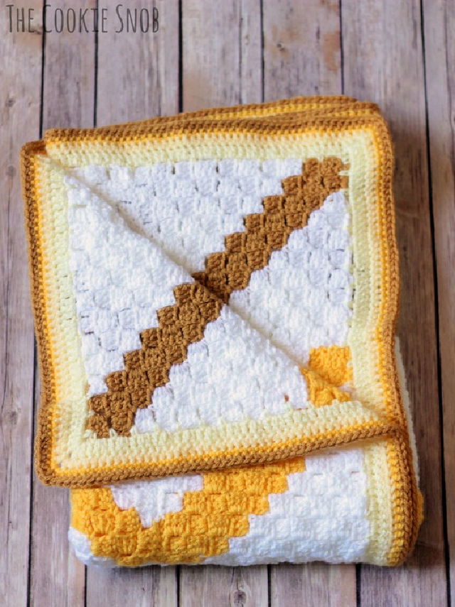 C2C Crochet Chevron Baby Blanket Pattern