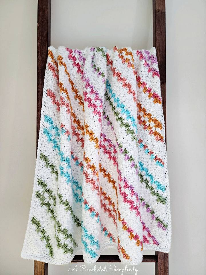 Candy Stripes C2C Crochet Blanket Pattern