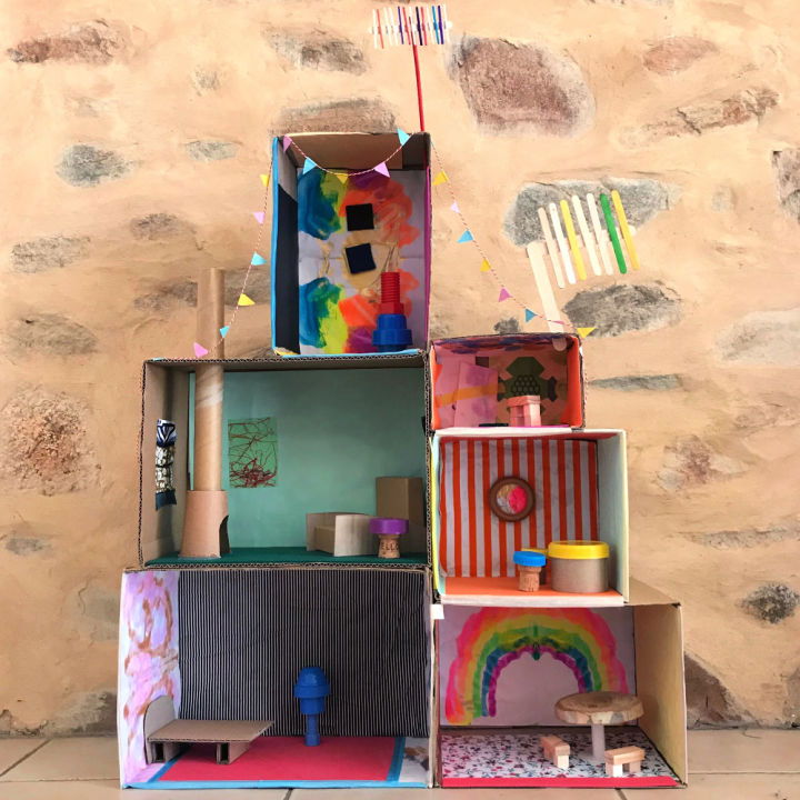 Cardboard Box Dolls House Ideas