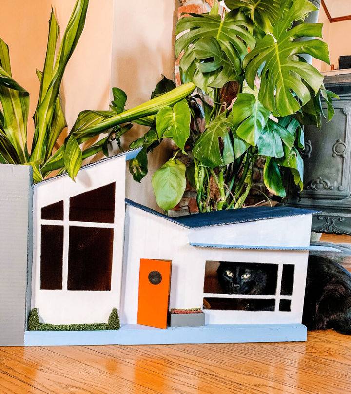 DIY Cardboard Cat House