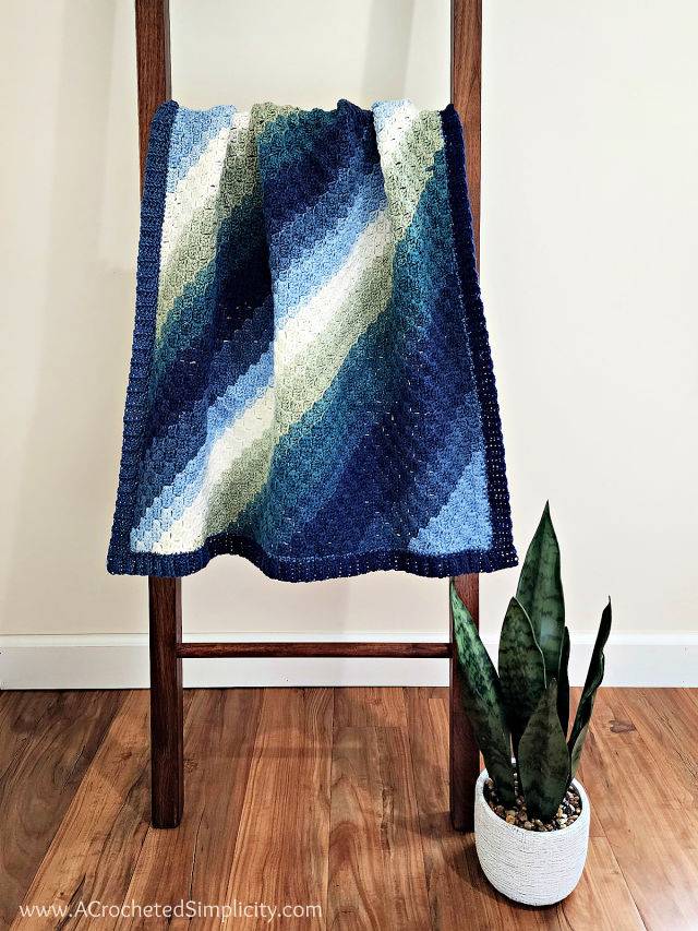 Caspian C2C Crochet Baby Blanket Pattern