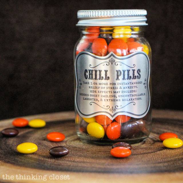 Chill Pills Gag Gift Free Printable Labels