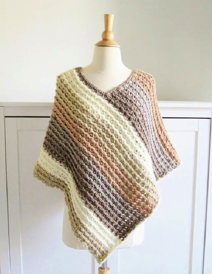 Crochet Caron Cakes Yarn Poncho