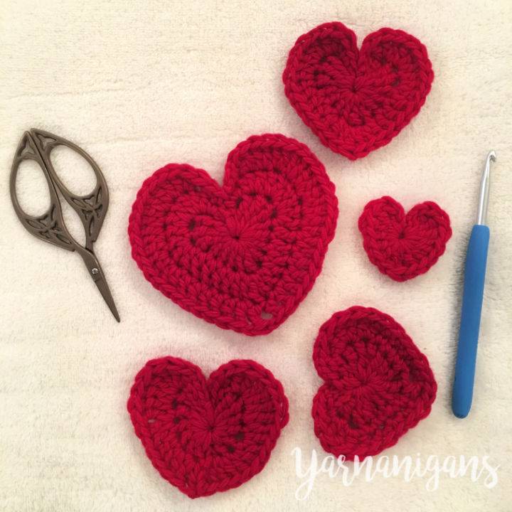 Crochet Felted Hearts – Free Pattern
