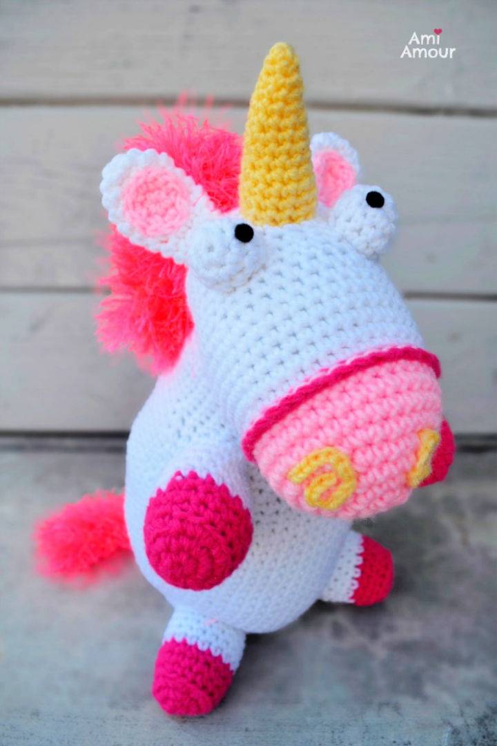Crochet Fluffy Unicorn Amigurumi Pattern