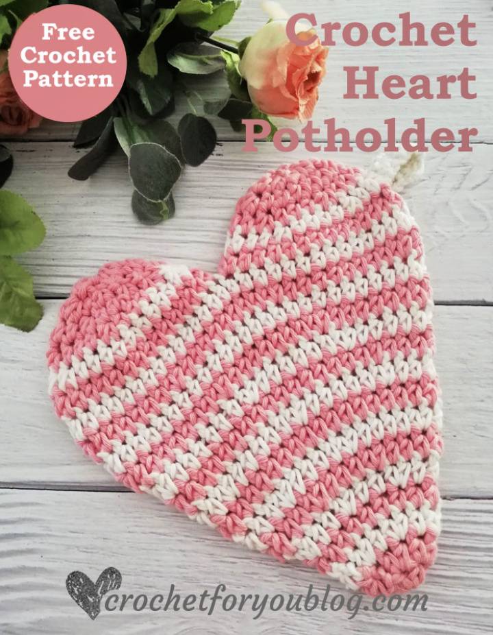 Crochet Heart Potholder Pattern