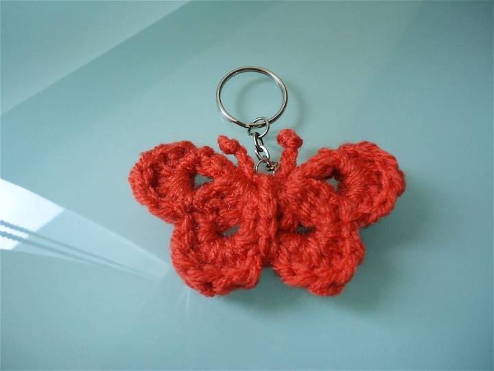 Crochet Keychain Butterfly