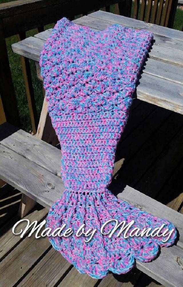 Crochet Majestic Mermaid Tail Blanket