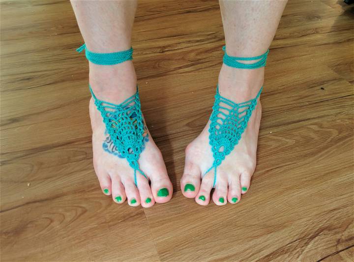 Crochet Pineapple Up Barefoot Sandals