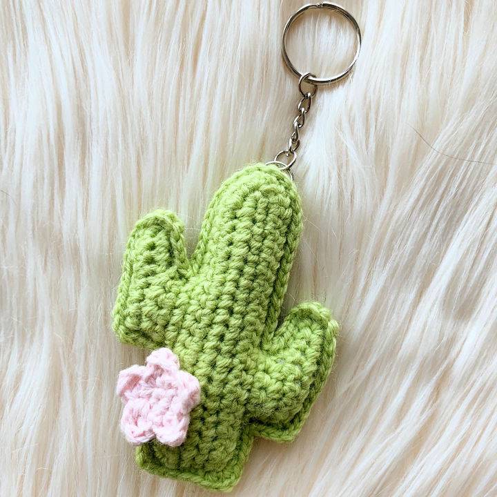Crochet Plush Saguaro Cactus Keychain