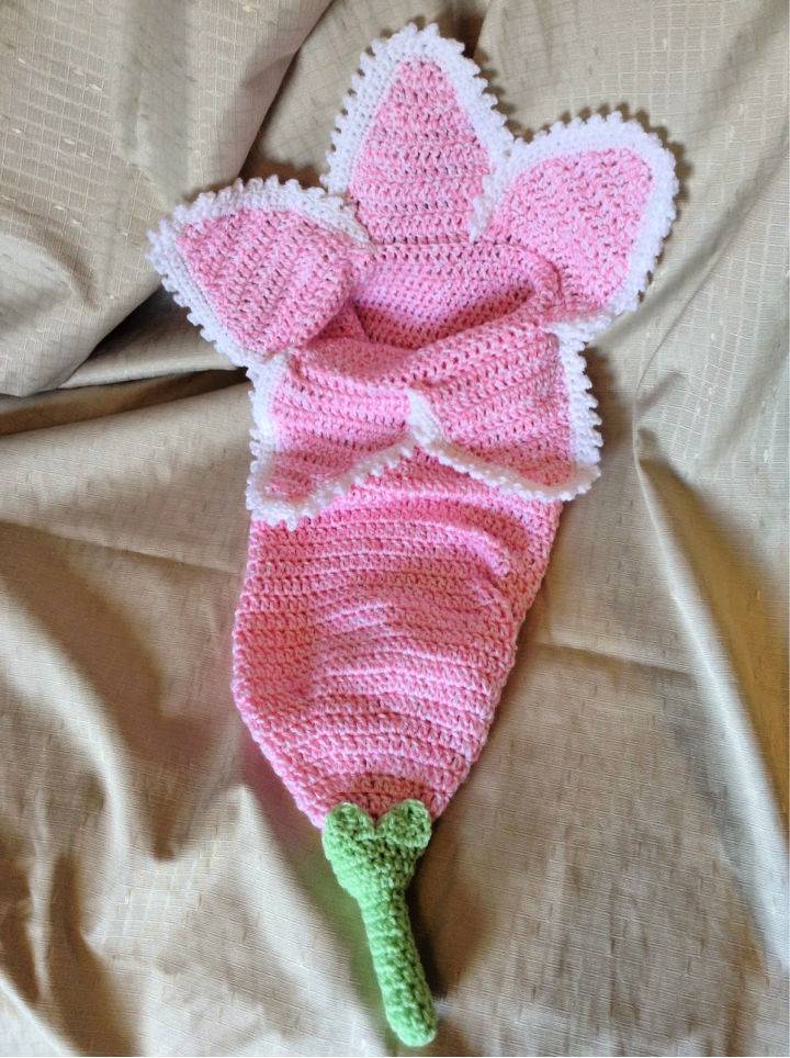Crochet Newborn Baby Spring Flower Cocoon Pattern