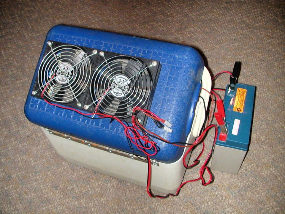 diy air conditioner with dry ice