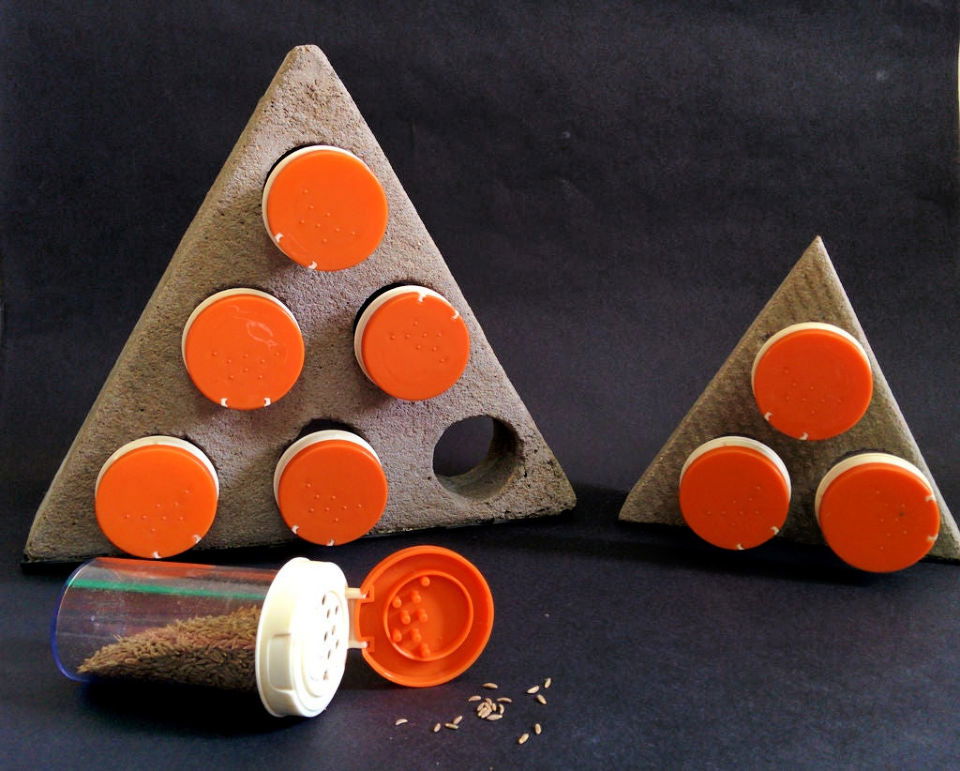 DIY Concrete Spice Rack