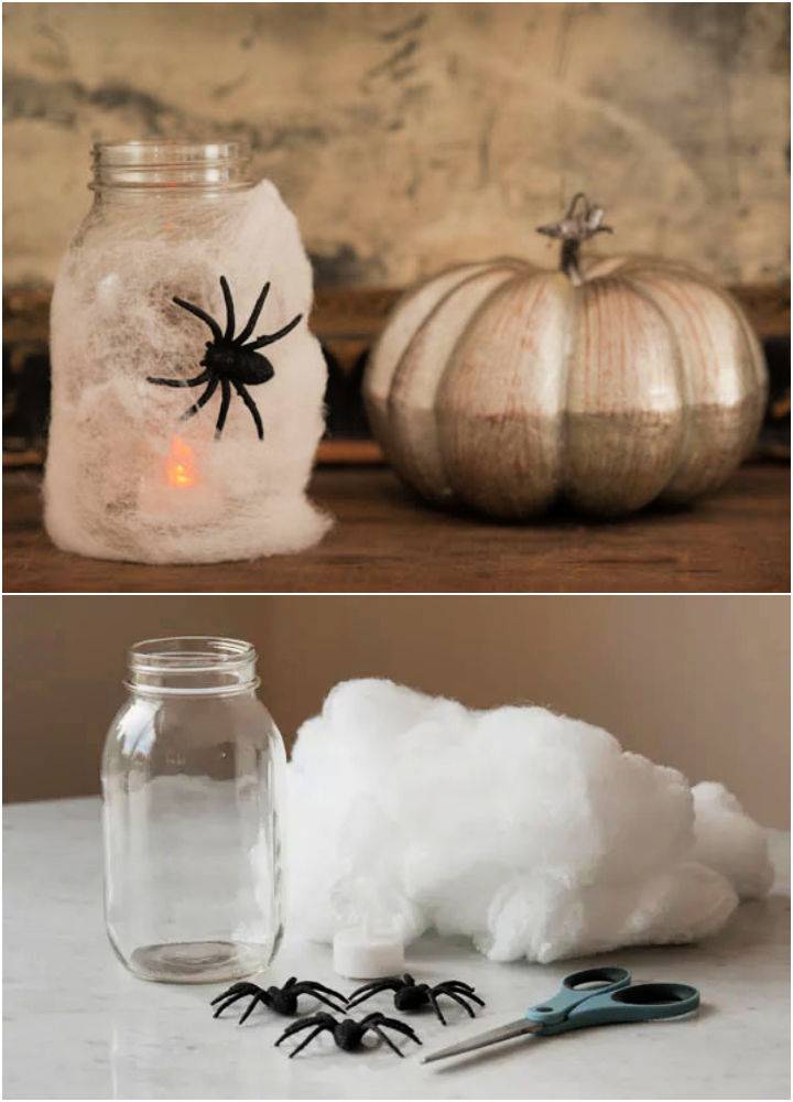 DIY Halloween Spider Lanterns