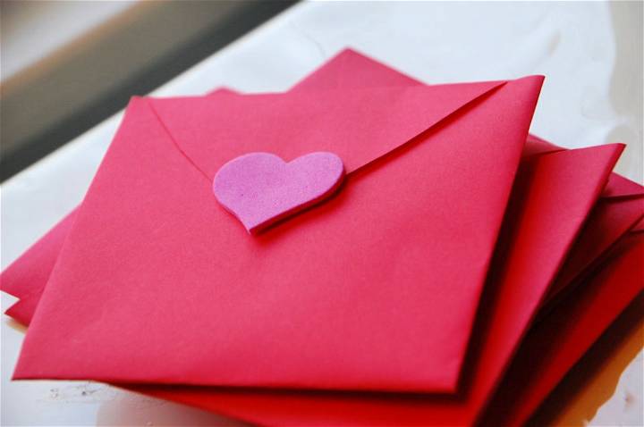 DIY Heart Envelope Valentines