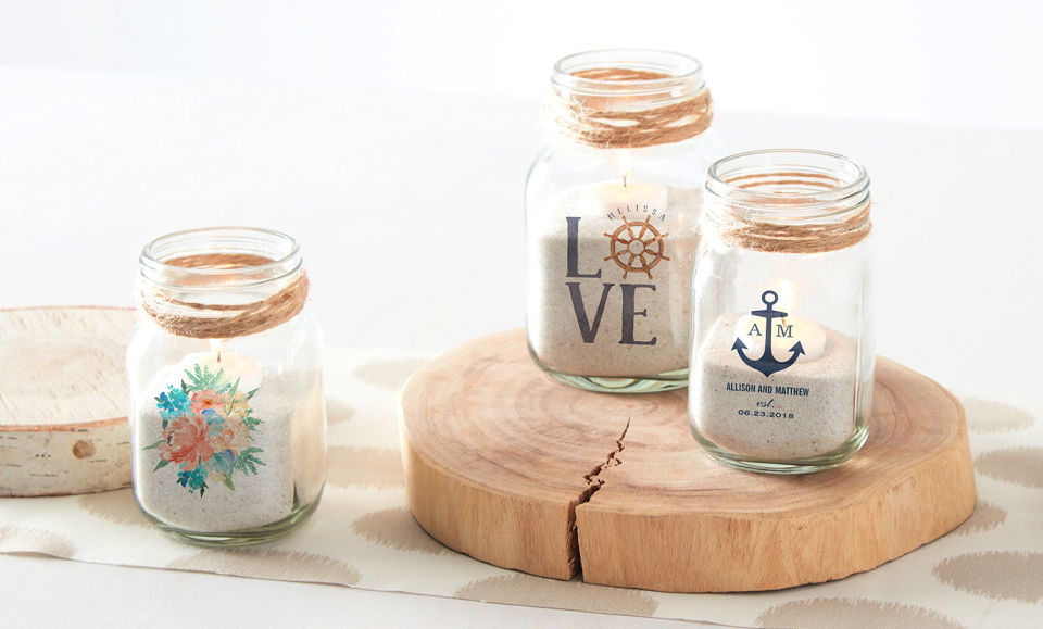 DIY Mason Jar Wedding Centerpieces