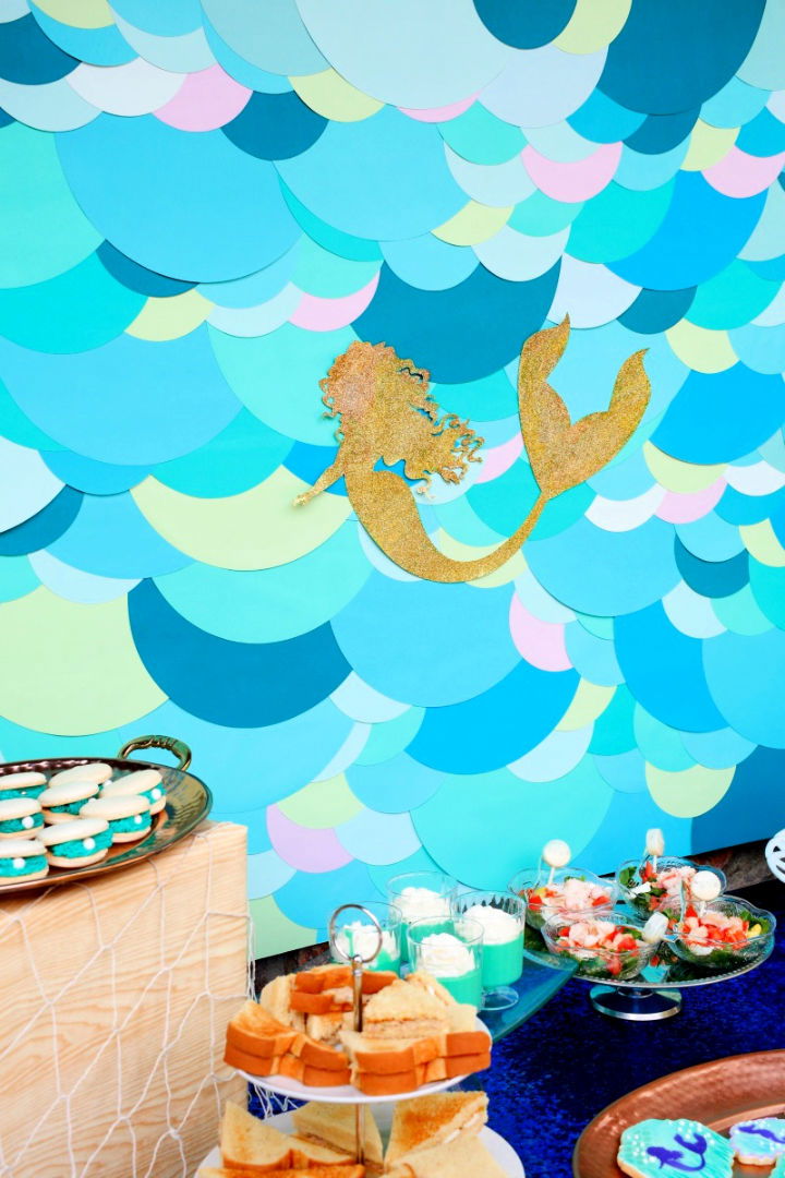 Homemade Mermaid Backdrop