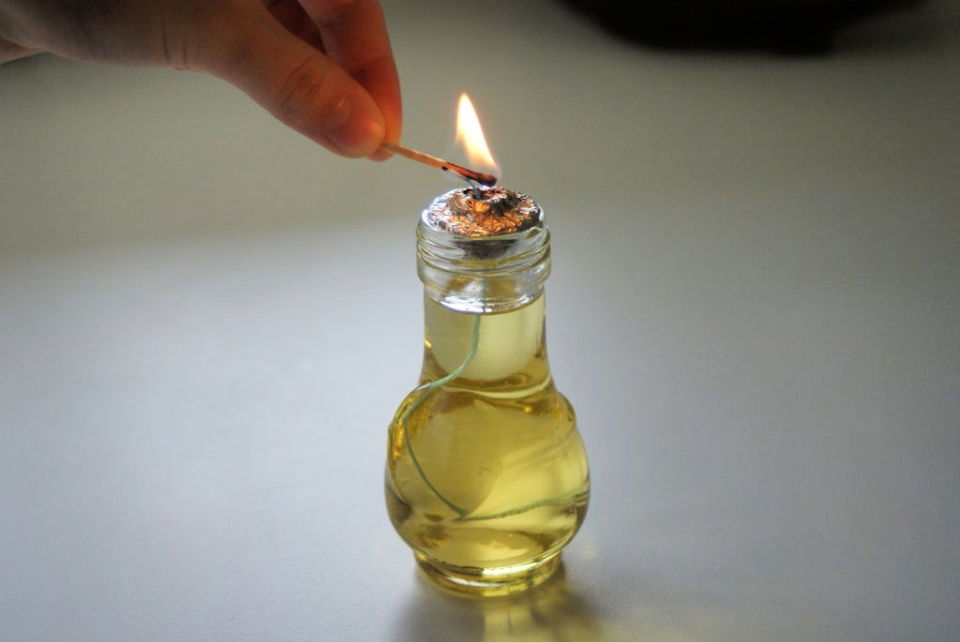 Make Your Own Oil Lamp - Step by Step